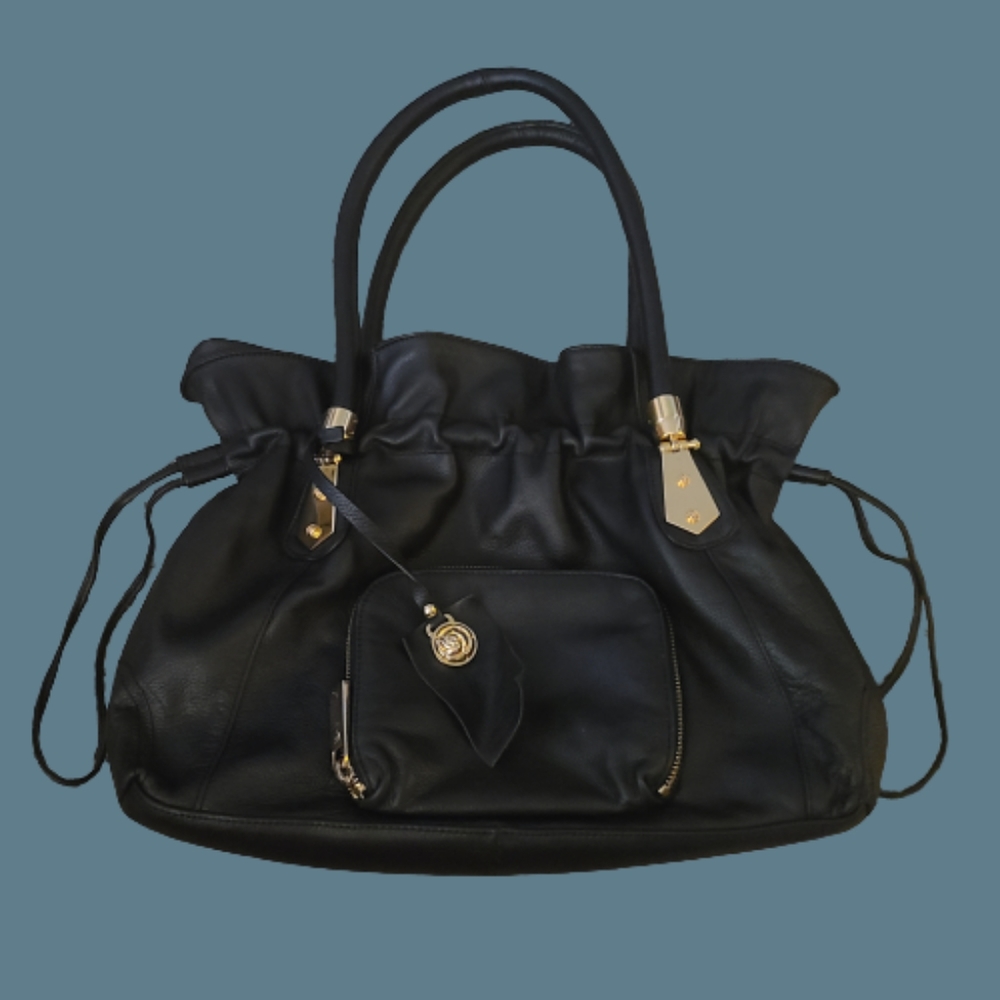 *Rough Roses Leather Shoulder Handbag